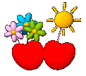 hjerter med blomster og sol (33535 bytes)
